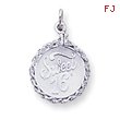 Sterling Silver Sweet Sixteen Disc Charm