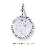 Sterling Silver Sweet Sixteen Disc Charm