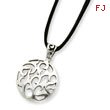 Sterling Silver Swirl Pendant With 16