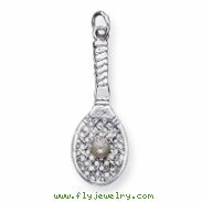 Sterling Silver Tennis Racket Charm