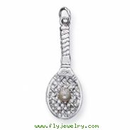 Sterling Silver Tennis Racket Charm