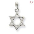 Sterling Silver Textured Star of David Pendant