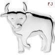 Sterling Silver The Playful Bull Brooch