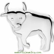 Sterling Silver The Playful Bull Brooch