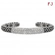 Sterling Silver Tribal CZ Cuff