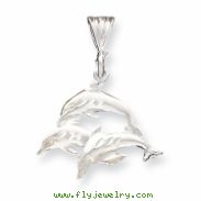 Sterling Silver Trio of Dolphins Pendant