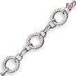 Sterling Silver Twist Circle Link Bracelet