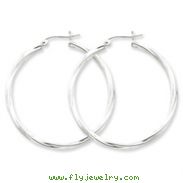 Sterling Silver Twisted Hoop Earrings