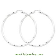 Sterling Silver Twisted Hoop Earrings