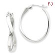 Sterling Silver Twisted Hoop Earrings