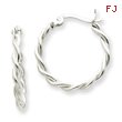 Sterling Silver Twisted Hoop Earrings