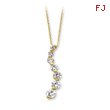 Sterling Silver Vermeil CZ Journey Necklace