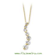 Sterling Silver Vermeil CZ Journey Necklace