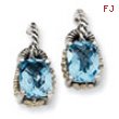 Sterling Silver w/14k 2.80Sky Blue Topaz Earrings