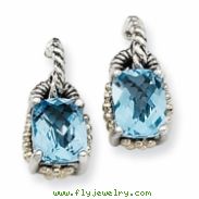 Sterling Silver w/14k 2.80Sky Blue Topaz Earrings