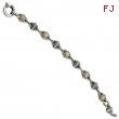 Sterling Silver w/14ky Antiqued Bracelet
