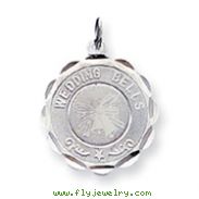 Sterling Silver Wedding Bells Disc Charm