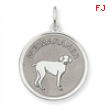 Sterling Silver Weimaraner Disc Charm