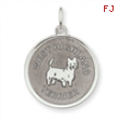 Sterling Silver West Highland Terrier Disc Charm