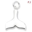 Sterling Silver Whale Tale Charm
