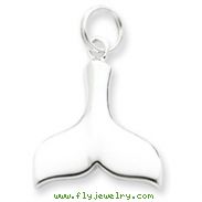 Sterling Silver Whale Tale Charm