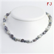 Sterling Silver White & Grey Cultured Pearl Necklace chain