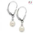 Sterling Silver White Cultured Pearl Earrings