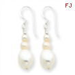 Sterling Silver White Freshwater Cultured Pearl Earrings