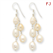 Sterling Silver White Freshwater Cultured Pearl Earrings