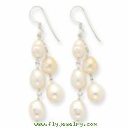 Sterling Silver White Freshwater Cultured Pearl Earrings