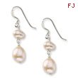 Sterling Silver White Freshwater Cultured Pearl Earrings