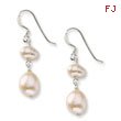 Sterling Silver White Freshwater Cultured Pearl Earrings