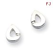 Sterling Silver White Ice .02ct. Diamond Earrings