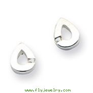 Sterling Silver White Ice .02ct. Diamond Earrings
