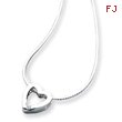 Sterling Silver White Ice .02ct Diamond Heart Necklace