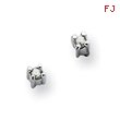 Sterling Silver White Ice .06ct. Diamond Earrings