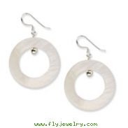Sterling Silver White Mother of Pearl Earrings