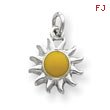 Sterling Silver Yellow Sun Charm