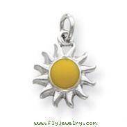 Sterling Silver Yellow Sun Charm