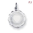 Sterling Silver Your Always In My Heart Disc Charm