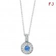 Tanzanite Bezel Diamond Pendant Necklace