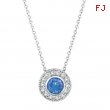 Tanzanite Bezel Diamond Pendant Necklace