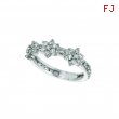 Three flower diamond ring