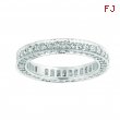 Three sided diamond eternity ring