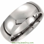 Titanium 06.50 08.00 mm POLISHED DOMED BAND