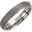 Titanium 07.00 05.00 MM POLISHED RIDGED OXIDIZED CTR DOMED BAND