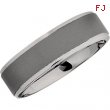 Titanium 07.00 07.00 MM OXIDIZED/POLISHED RIDGED BAND