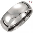 Titanium 08.00 08.00 mm POLISHED DOMED BAND