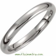 Titanium 10.00 03.00 mm POLISHED DOMED BAND