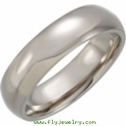 Titanium 10.00 06.00 mm POLISHED DOMED BAND